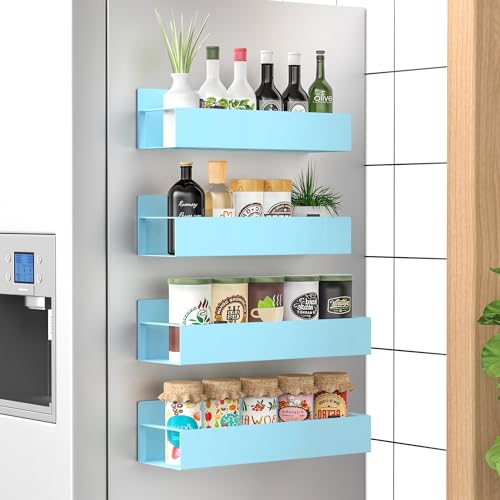 Metal Magnetic Spice Rack for Refrigerator Black, 4 Pack - view 6