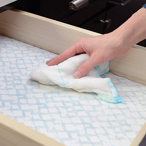 Brand Grip Prints Shelf Liner, Durable and Non-Adhesive Liners, Non-Slip Drawer and Cabinet Liner, 18" x 4', Trellis Faded Blue, Pack of 1 Roll - view 4