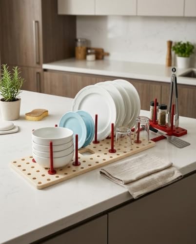 Kitchen Drawer Organizer Tray with Adjustable Pegboard - view 6
