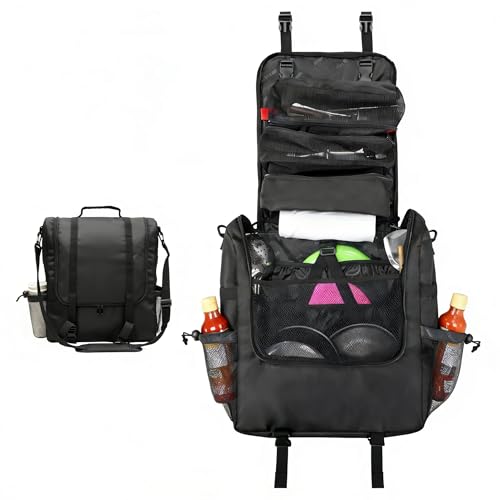 Hanging Camp Kitchen Organizer Bag Storage with Paper Towel Holder