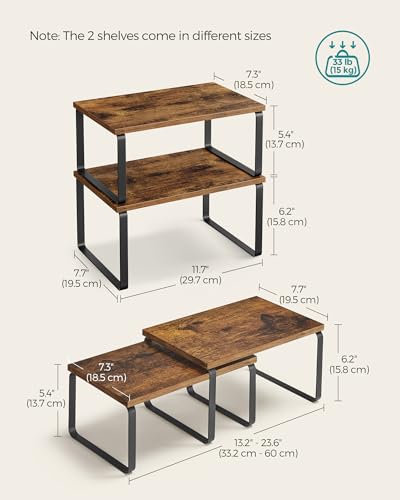 Cabinet Organizer Shelf, Set of 4 Spice Rack, Kitchen Storage - view 2