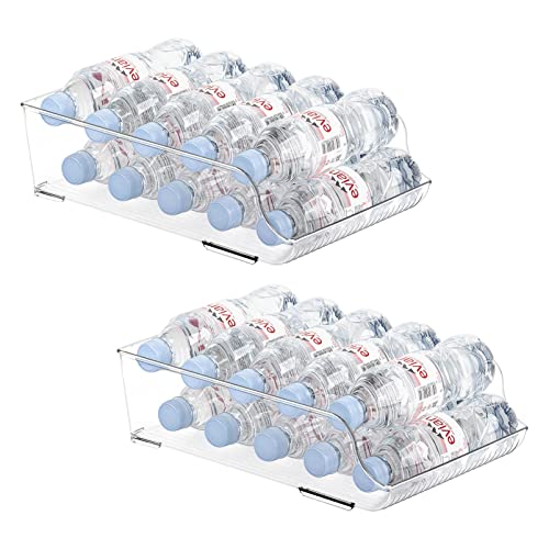 Lifetime Home 4 Pack Clear Water Bottle Dispenser Organizer Bins for Refrigerator - BPA-Free - Fridge Tray for Drinks Soda Cans & Beer - Perfect Refrigerator Organization & Storage - view 6