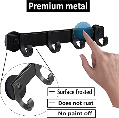 Magnetic BBQ Tool Rack, Universal Fridge Organizer Grill Cutlery Holder Towel Hanger - 4 Adjustable Rail Hooks Storage for Hanging Kitchen Utensils Tongs,Oven mitt,whisks,Hand Towel, etc. - view 4