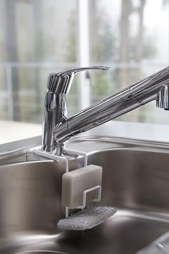 Home Tower Faucet-Hanging Sponge Holder - Kitchen Organizer Sink Rack Basket - Double - Steel - view 7