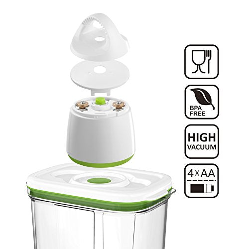 Vacuum Seal Food Storage System - Reusable Containers Starter Set & 2 Large Stackable Containers for Freshness (Pump Not Included) - view 5