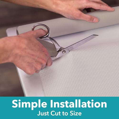 Smooth Top EasyLiner for Cabinets & Drawers, Easy to Install, Shelf Paper & Drawer Liner Non Adhesive, Non Slip Shelf Liner for Pantry, Kitchen Essentials, 12 in x 10 ft (6 Pack), 60 ft, Gray Damask - view 6
