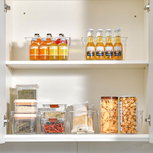 12 Pack Pantry Organization and Storage,Clear Plastic Storage Bins - view 6
