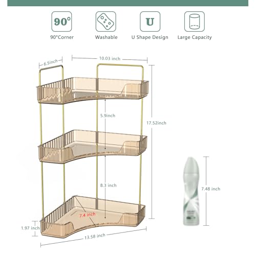 Corner Bathroom Shelf, 3 Tier Countertop Organizer for Vanity - view 2