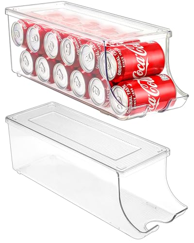 2 Pack Soda Can Organizer Dispenser for Refrigerator Fridge