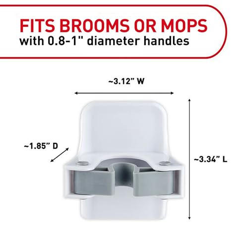 Large White Broom Grippers, 2 Broom Grippers, 4 Strips - view 5