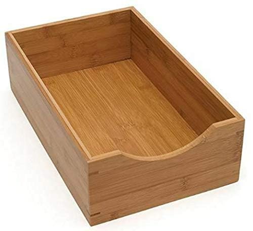 Bamboo Drawer Organizer Storage Box for Spices and Kitchen Items, Lingerie, Small Tools, and Gadgets, 330