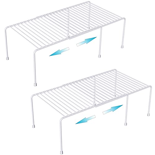 Freezer Shelf Expandable Kitchen Cabinet Organizer Shelf Riser