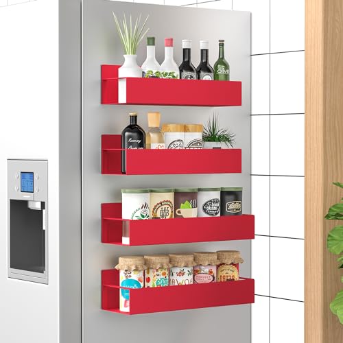 Metal Magnetic Spice Rack for Refrigerator Black, 4 Pack - view 5