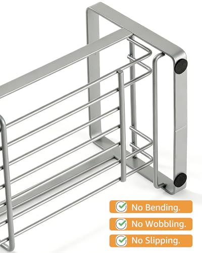Large Kitchen Sponge Holder, 304 Stainless Steel Sink Caddy, Grey - view 5