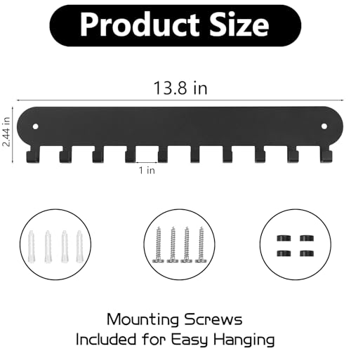 2 Pack Key Holder for Wall, Key Hooks with 10 Hooks, Black - view 2