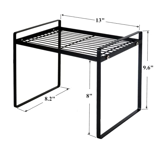 Cabinet Shelf, 13" Kitchen Counter Shelf, Metal Wire Stackable Cupboard Spice Rack, Space Saving Countertop Orgainzer and Storage Rack Shelves for Kitchen Pantry Bathroom - view 3