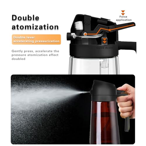 Oil Sprayer, 2 in 1 Oil Sprayer for Kitchen Cooking, 470ml Oil Spray Bottle for Home - view 5