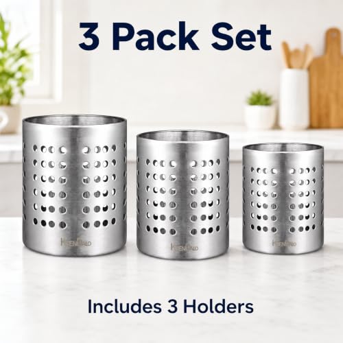 3 Pack 18/8 Stainless Steel Utensil Drying Holders for Kitchen - view 2