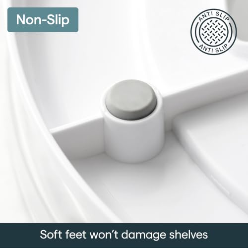 FridgeView Fridge Turntable, Lazy Susan Organizer for Refrigerator Storage, 11”, White - view 5