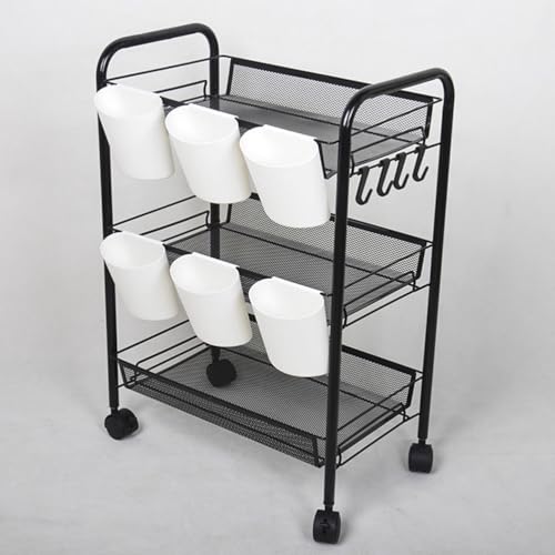 3pcs Hanging Basket Cart Storage Box Kitchen Hanging Baskets for Pantry Cabinet Wardrobe Bathroom Sundries Holder Compact Organizer Bins for Home Living Room - view 4