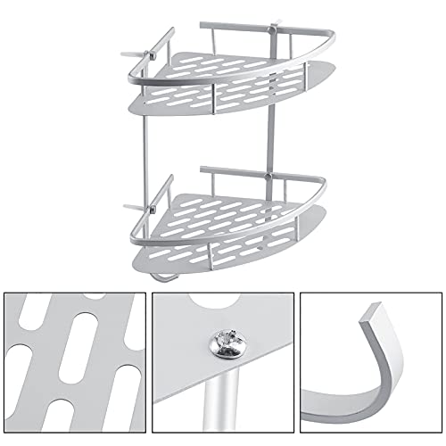 Aluminum Shower Caddy Rack, Corner Storage Solution - view 4