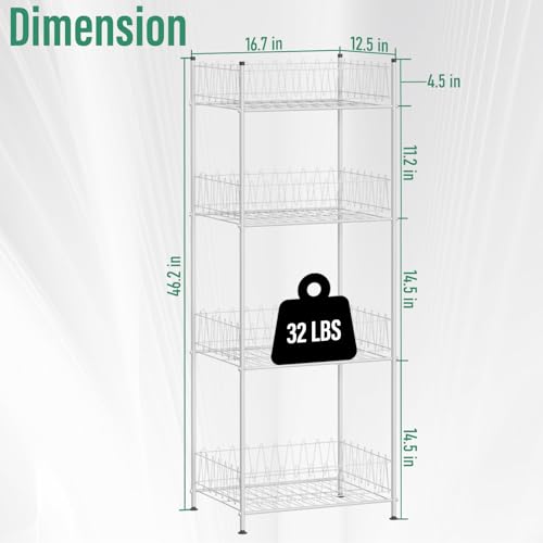 4 Tier Water Bottle Storage Rack Metal Water Bottle Organizer for Floor, Free Standing Bottled Water Holder Stand Beverage Pantry Drink Shelf Dispenser for Kitchen Pantry - view 3
