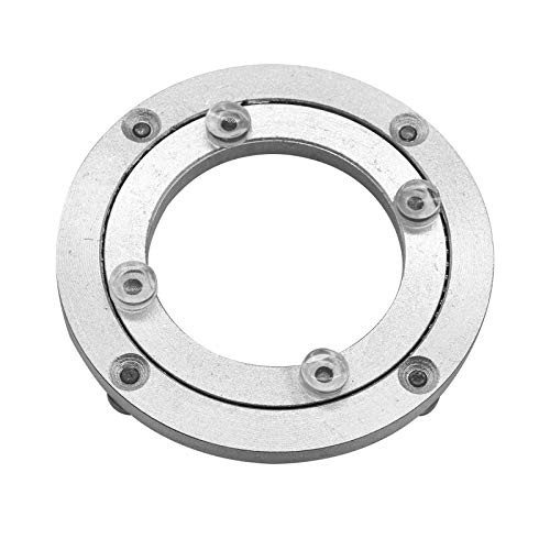Aluminium Alloy Turntable Bearing, Heavy Duty Swivel Turntable Lazy Susan Rotating Bearing Turntable Round Dining Table Smooth Swivel Plate Hardware, 4"
