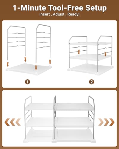 3-Tier Cabinet Organizer, Expandable Shelf for Foil & Wrap Boxes - view 6