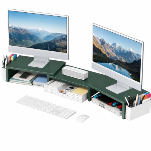 Desk Organizers and Accessories, Dual Monitor Stand Riser