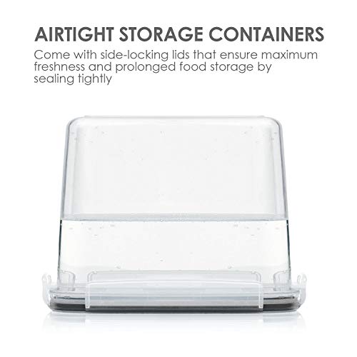 3.6L Food Storage Containers, 4 PCS, Black - view 6