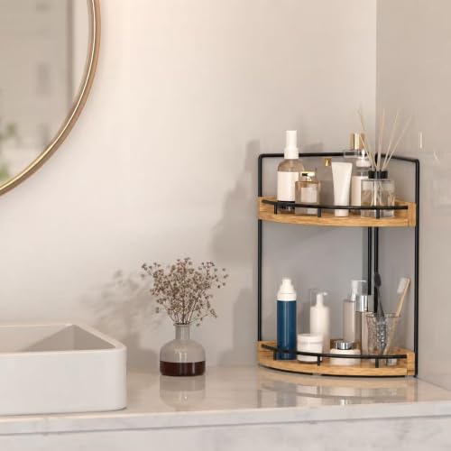 Corner Bathroom Counter Organizer,Vanity Countertop Storage Shelf - view 3