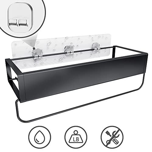 2-Pack Shower Caddy Adhesive Strong Sticky Waterproof Heavy-duty Wall Stick Adhesives Hook Strip Nail Free Transparent Adhesive Pad for Kitchen Racks, Bathroom Shelves, Storage Organizers - view 2