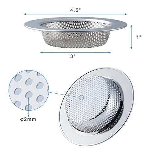 2 Pcs Sink Strainer Double-Layer Safe Design for Kitchen Sink Drain Basket - view 4