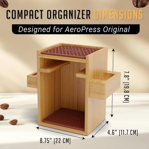 Organizer for AeroPress, Coffee Caddy Stand & Paper Filter Holder - Compact - view 3
