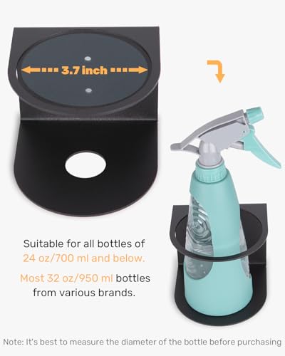 Steel Spray Bottle Holder Wall Mount 2-Pack, Fits up to 32 oz - view 3