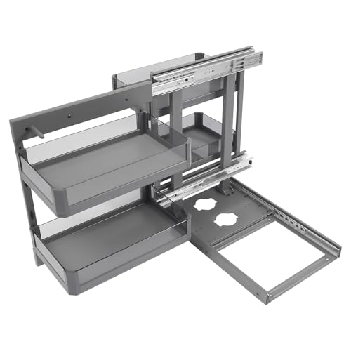 Blind Corner Cabinet Organizer,2 Tiers 14.57"Cabinet Pull-out Organizer - view 5
