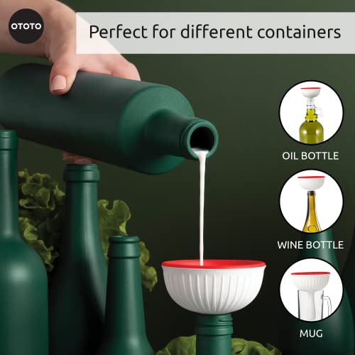 Red the Crab Silicone Utensil Rest and Magic Mushroom Foldable Kitchen Funnel - Bundle of 2 Fun Kitchen Gadgets - view 6