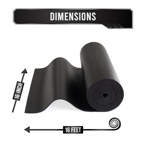 Toolbox Liner Non-Slip Tool Drawer Liner 16ft x 16" Black - view 2