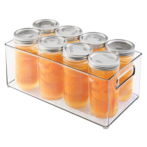 Deep Plastic Kitchen Storage Organizer Container Bin for Pantry, Cabinet, Cupboard, Shelves, Fridge, or Freezer - Holds Dry Goods, Sauces, Condiments, Drinks, Clear - view 6