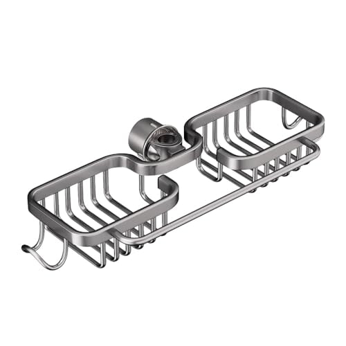 Kitchen Sink Faucet Organizer,Sponge Holder Organizer Sink Drain Holder Over Faucet with Hook for 0.7-1.1inch Round Water Pipe