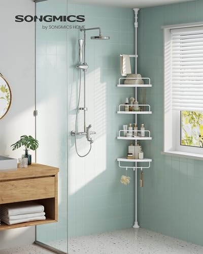 4-Tier Corner Shower Caddy Tension Pole for Bathroom - view 3