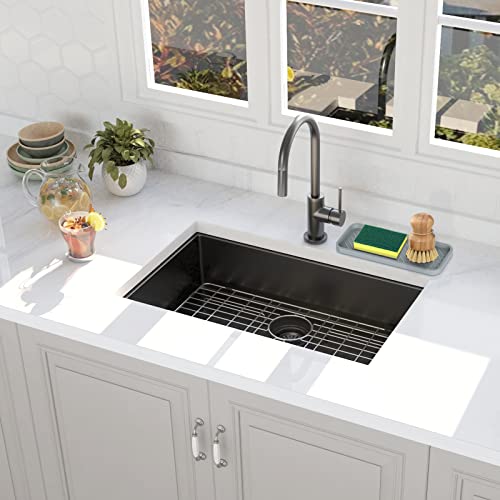 Kitchen Sink Organizer Tray,2 Pack Silicone Sponge Holder for Sink Bathroom - view 6