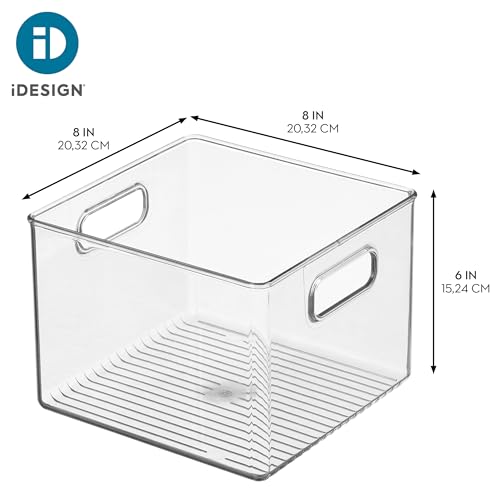 Pantry Storage Bin with Handles for Kitchen Cabinets or Fridge - Set of 2 - Clear - Made in USA - view 4
