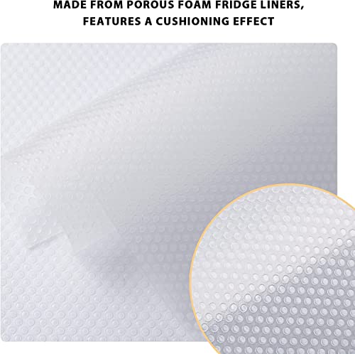 9 Pack Washable Waterproof Fridge Liners and Drawer Mats, Refrigerator Shelving Pads in White - view 4