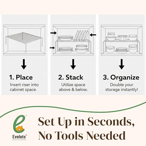 2-Pack Wire Shelves, Cabinet Shelf Risers & Freezer Organizers - view 5