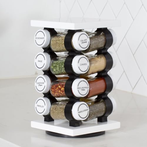 16 Jar Rotating White Spice Rack - view 4