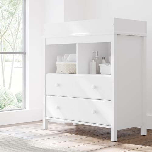 Alpine 2 Drawer Changing Table Chest, White - view 2