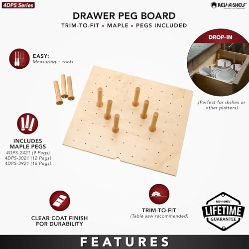 Trim to Custom Fit Wooden Pegboard Drawer Divider Organizer - view 5