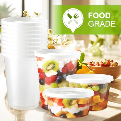 100 Set 8 oz Deli Containers with Lids Airtight To Go Containers - view 3
