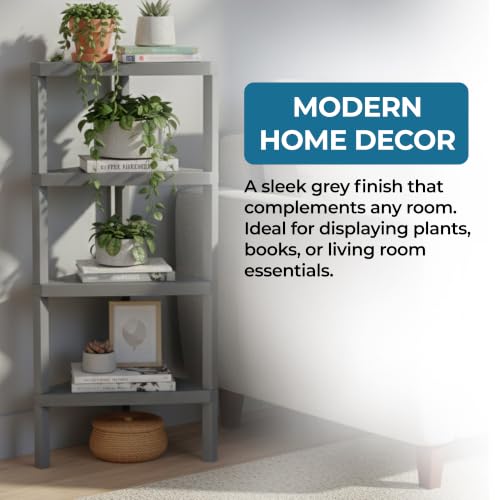Grey 4-Tier Corner Shelf - view 6